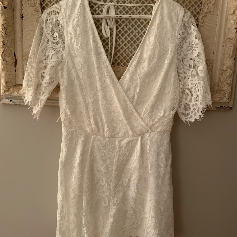White Lace Romper